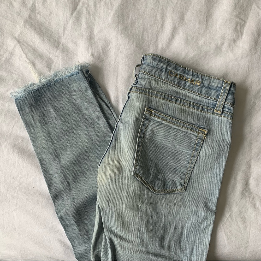 Carmar Denim | Cropped Skinny Raw Hem Jeans